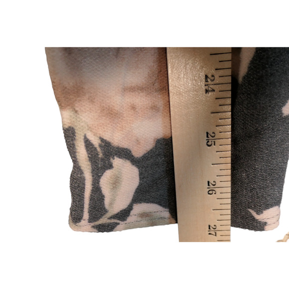 Cool Melon Cardigan Women 3XL Gray Floral Stretch Waterfall Hem Lightweight Boho - Picture 8 of 10